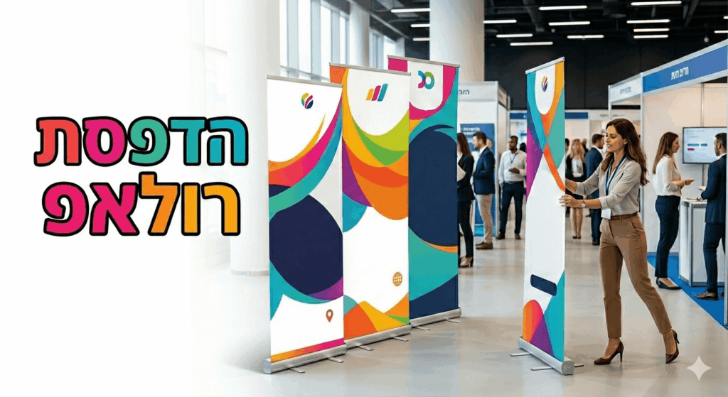 בצד שמאל של הצמונה מופיע כיתוב גדול ובולט בעברית בצבעי תכלת וורוד האומר 
